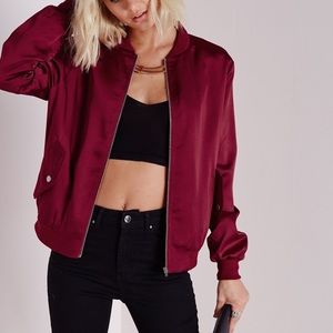 Burgundy Bomber Jacket